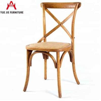 China Wedding Natural Color Solid Wood Cross Back Chair for sale