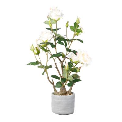 China Europe 80CM fake bonsai artificial flowers home decoration rose bonsai hot sale for sale