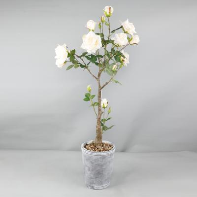 China Eco-friendly Wholesale Multi Stage Decoration 130 Cm Simulation Flower Artificial Rose Bonsai for sale