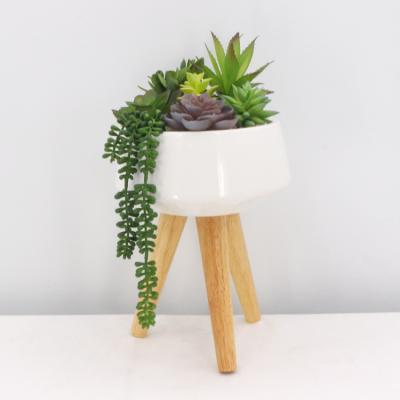 China High Quality Home Indoor Home Decor Artificial Succulent Plant With Ceramic Pot for sale