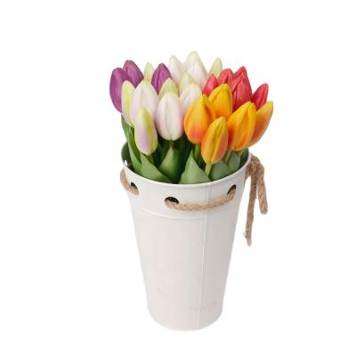 China Home Wedding Decorative Flowers White Tulipano Home Decorative Tulips Flowers Tulips Artificial Decorative Single Silla Tulip Silla Stem for sale