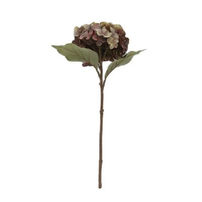 China 2021 New Arrival Realistic Artificial Decor Single Stem Hydrangea Flower for sale