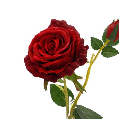 China 2021 Indoor Wholesale Decor Valentine's Day Gifts Artificial Single Stem Rose Flower for sale