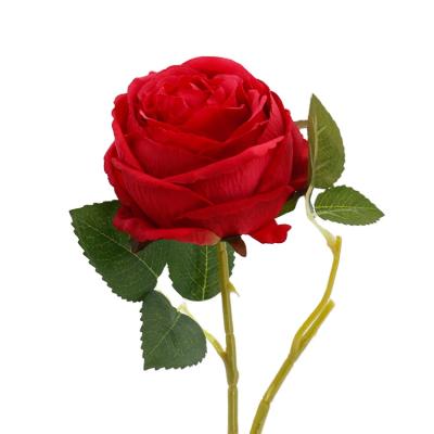 China Valentine's Day Indoor Gifts Decoration Romantic Artificial Single Stem Rose Flower Decoration for sale