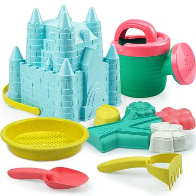 China YongnKids Outdoor Play Kids Summer Sand Bucket Plastic Soft Beach Toy Beach Toys Castle Watering Beach Toys 10PCS for sale