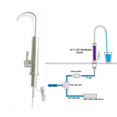 China UV Purifier Faucet Water Disinfection UV Faucet with Light Purificador de Agua Water Purifier UV-C Faucet for sale