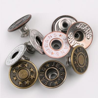 China Custom dry cleaning factory fancy brand and size metal button fancy shirt and jeans button for sale