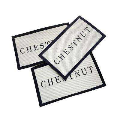 China Garment Accessories Size Brand Logo Design Flag Viable Private Custom Woven Label Garment Label for sale