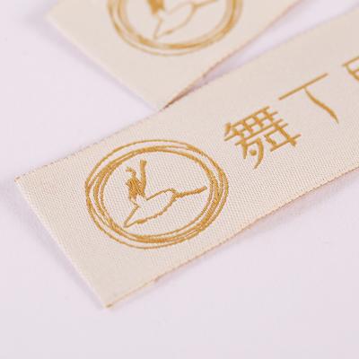 China Garment Accessories Waist Brand Logo Design Neck Label Viable Private Custom Label OEM Apparel Woven Label Supplier for sale