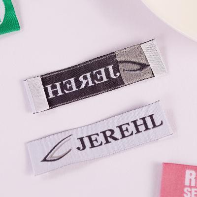 China Viable private custom design woven label neck label woven label OEM apparel label brand logo garment accessories size brand logo for sale