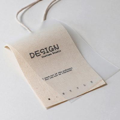 China Viable design woven hanger label jeans clothing brand name label clothing garment accessories custom logo for sale