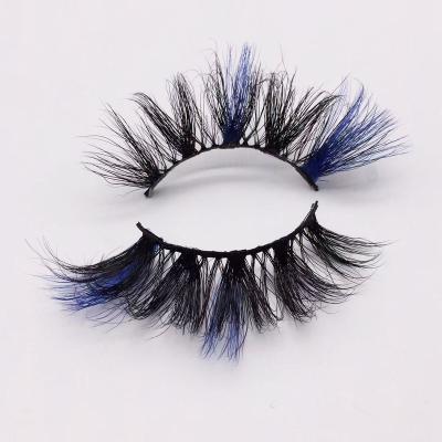 China Wholesale Cheap Colored 3d Mink Color Lashes Long 25mm Lashes Waterproof 57A-32C Pink Color Lashes for sale