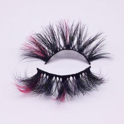 China 2022 New Bulk 25mm False Mink Eyelash Dispensers 3d Mink Lashes Waterproof Fluffy Color full+strip+eyelashes for sale