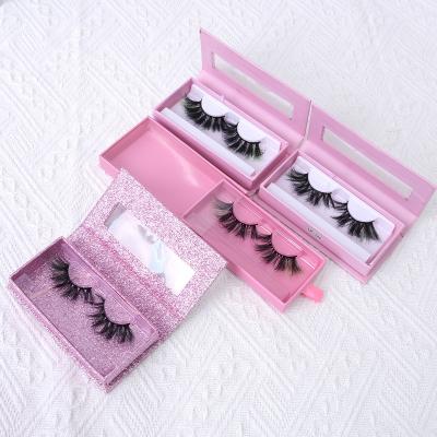 China Wholesale New Style Waterproof Logo Fluffy Ream Mink Fur To Tidy Full Strip Lashes 25Mm Mink Eyelash for sale