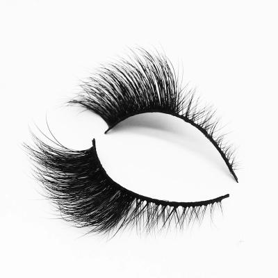 China Long Natural Custom Packing Full Strip 5D Mink Eyelashes Logo Printing 15mm Volume 3D Eyelash Seller Black Cotton Free Natural Strip for sale