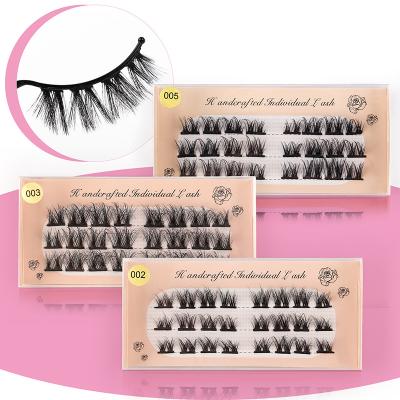 China 4D Premade Fan Waterproof Korean Silk Eyelash Extensions Mixed Fiber Length Pre Made Eyelash Extension for sale