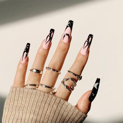 China Fashion xxl Reusable Ballerina Coffin Long Gel Glue Press On Nails Dropshipping Handmade Glitter Press On Nails for sale