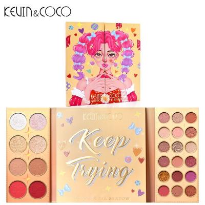 China Waterproof Private Label 62 Colors 3 Different Designs Waterproof Powder Eyeshadow Custom Eyeshadow Palette for sale