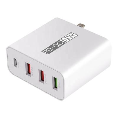 China Fast Charger Qc3.0 Palladium 18w Charger 53w A6 Fast Charging 4 Ports QC 3.0 USB Wall Fast Charging Power Usb With Au US UK Eu Plug for sale