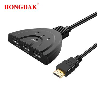 China Home Entertainment 4k *2k Port Auto Splitter 3x1 Switch 3x1 Switch 3 Hdmis 3 In 1 Pigtail Converter 1 In 3 Out Pigtail Cable for sale