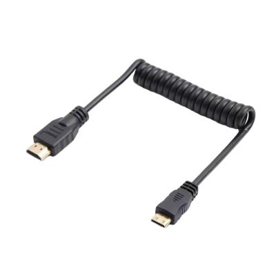 China COMPUTER 1m 1080P 4k Black Gold Plated Spring Micro Camera Hd-MI-compatible Cable for sale