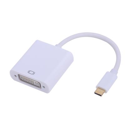 China LAPTOP 1080P 60Hz USB C 3 Type to DVI Converter Adapter for Macbook Display Screen Projector for sale