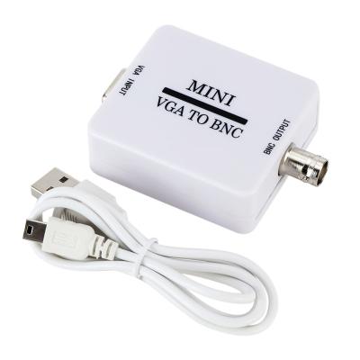 China AV2VGA mini VGA to BNC video converter box VGA input to BNC output adapter digital switch box with USB cable for TV for sale