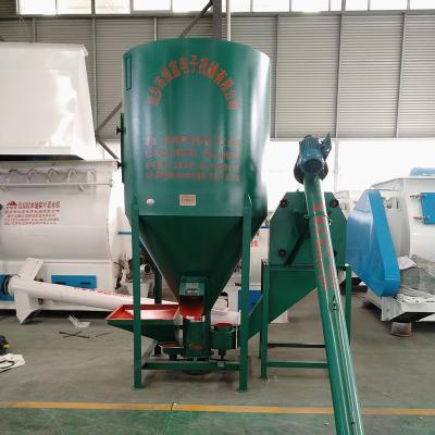 China Animal Feed Processing HNHF 500-1000 kg/h Vertical Type 9ht Grinder Mixer For Feed for sale