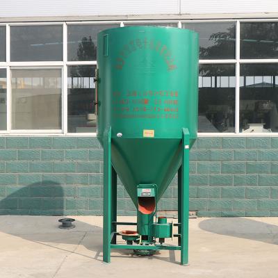 China Animal feed processing 9ht series corn powder making vertical poultry feed mixer 500kg with crusher for sale