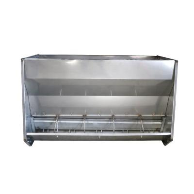 China Get Feed Animal Farm Easily Automatic Double Sided Stainless Steel Pig Feeder for sale