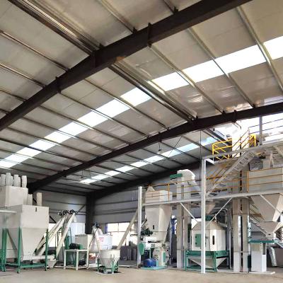 China factory high efficiency factory price 5t per hour poultry feed production line with pellet feeds in hot sale for sale