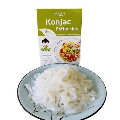 China OEM Low-CARB Instant Noodles Fettuccine Konjac Spaghetti Zero Calorie Low Calorie Shirataki Noodle for sale