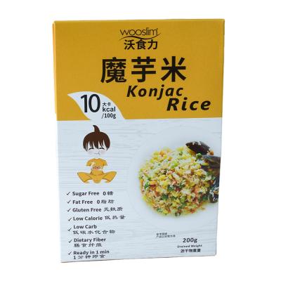 China Shirataki Odorless Vegetarian Konjac Konjac Rice Konjac White Rice Glucomannan Keto Food Diabetic Foods for sale