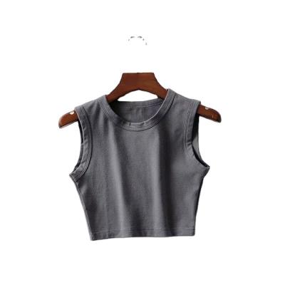 China Women Vintage Anti Shrink Crop Tops Women Biker Sexy Punk Top Streetwear Cropped Sleeveless Crop Top for sale