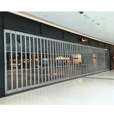 China Modern Hot Sale Crystal Slat Shop Front Polycarbonate Aluminum Transparent Rolling Shutter Door for sale