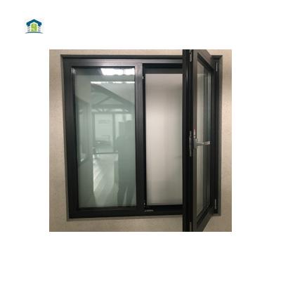 China Folding Screen Cheap Waterproof Aluminum Frame Tempered Steel Fireproof Double Glass Window for sale