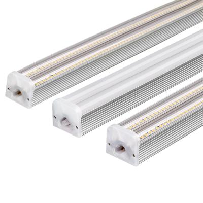 China DLC High Aluminum Housing 8ft Dual 18w T5 Aluminum 5ft Led Tube Lighting Fixtures Linear LED Batten Workshop Commercial Ceiling Lamp for sale