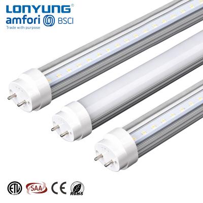 China New Manufacture Aluminum Aluminum 4ft 18w 19w 8ft 44W 1.2m T8 Fluorescent High Power Desktop DLC 360 Degree SMD2835 Led Tube Light for sale