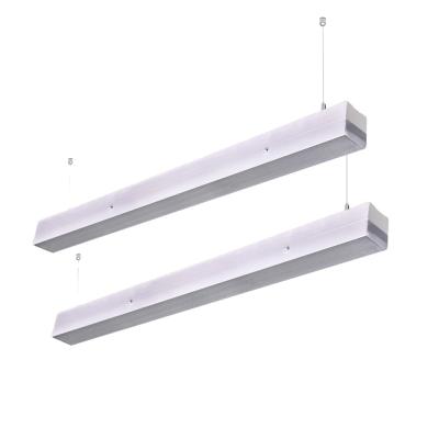 China Newest Warehouse 130Lm/W Modular 0-10V 4ft Aluminum Suspended Led Store Linkable Linear Light Fixture Led Linear Trunking System for sale