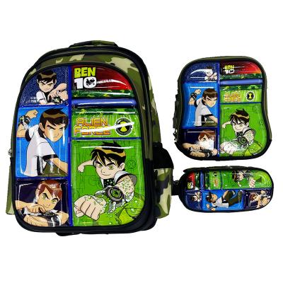 China 2021 hot sale 3pcs waterproof mochila antirrobo ben10 SCHOOL BAG GOOD QUALITY bookbag for sale