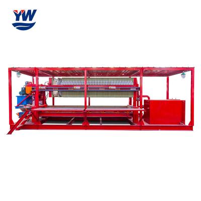 Chine Filtre-presse mobile de membrane pour l'empilage de asséchage de système de filtre-presse de boue sur le camion à vendre