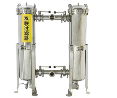 China 35t/h Stainless Steel Duplex Filter strainer Sanitary Pipe Water Switching Decontaminator for sale