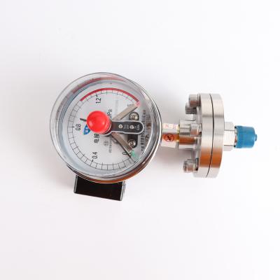 China Filter Press Induction Switch Electric Contact Pressure Gauge 40MPA Precision 1.6 Grade 24VDC for sale