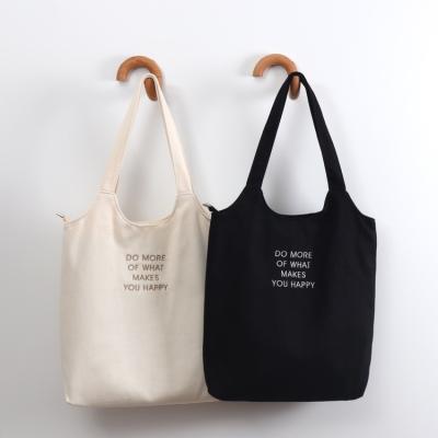 China Custom Shopping Logo Size Printed Eco Friendly Recycled Bulk Grocery Simple Reusable Polyester Cotton Canvas Tote Bag for sale