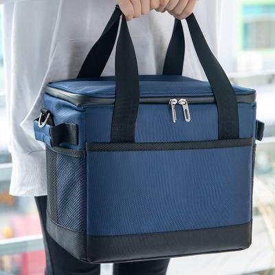 China Online Hot Selling Waterproof Thermal Insulation Bag Oxford Gray Cloth Cooler Lunch Box Portable Insulated Bag For Food Fruit Vegetables for sale