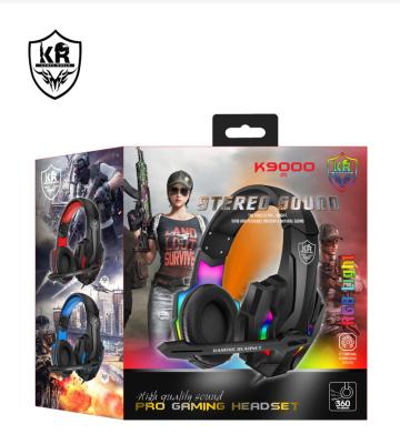 China RGB Light Amazon Best Selling G9000 Gaming Earphones Gaming Headset With RGB Light 7.1 Bezel For PC PS4 PS5 XBOX NS Mobile Phone for sale