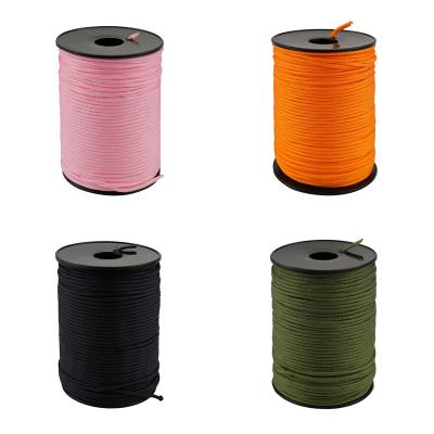 China Durable Customized 7 100ft 4mm Core 550 lbs Nylon Paracord For DIY Bracelet Braided Outdoor Camping Tent Rope for sale