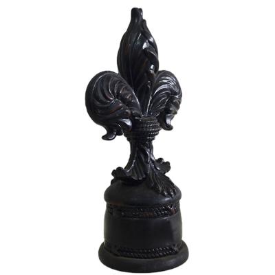 China Europe resin table finial fiberglass material antique black desk decor handmade european styles old for sale