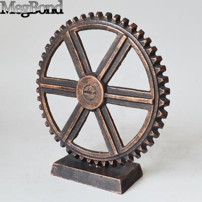 China Europe Cast Iron Wheel Living Room Table Decoration Home Metal Decoration for sale