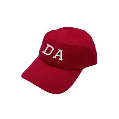 China Custom Wholesale High Quality Unstructured Embroidery Sports Logo Curved Brim Baseball Hat 6 per Panel for sale